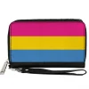Women's PU Zip Around Wallet Rectangle - Flag Pansexual Pink Yellow Blue