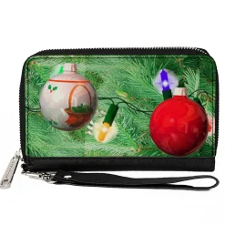 Women's PU Zip Around Wallet Rectangle - Decorated Tree