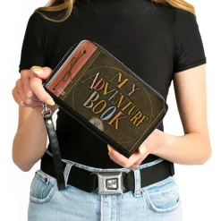 Women's PU Zip Around Wallet Rectangle - Up MY ADVENTURE BOOK Cover
