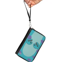 Women's PU Zip Around Wallet Rectangle - Monsters Inc. Sulley Body Blues Purple