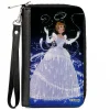 Women's PU Zip Around Wallet Rectangle - Cinderella Ball Gown Transformation