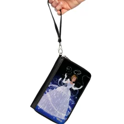 Women's PU Zip Around Wallet Rectangle - Cinderella Ball Gown Transformation