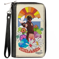 Women's PU Zip Around Wallet Rectangle - The Suicide Squad 2021 The PEACEMAKER Dove Pose