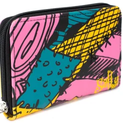 Women's Zip Around Wallet - Nightmare Before Christmas Sally Dress Patchwork3