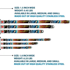 Wonder Woman Logo Full Color Red Seatbelt Buckle Collar - Wonder Woman Face w/Stars