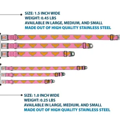 Wonder Woman Logo Pink/Blue/Yellow/Pink Seatbelt Buckle Collar - Wonder Woman Logo Pink/Blue/Yellow/Pink