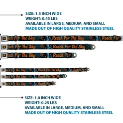 Woody Sherriff Star Reverse Brushed Seatbelt Buckle Collar - Woody REACH FOR THE SKY Denim Blue Print