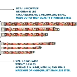 Yellowstone Y Logo Full Color White/Yellow Seatbelt Buckle Collar - Yellowstone Patches Stacked Browns/Reds/Yellows