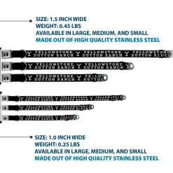 Yellowstone Y Logo Full Color Black/White Seatbelt Buckle Collar - YELLOWSTONE DUTTON RANCH and Logo Black/White